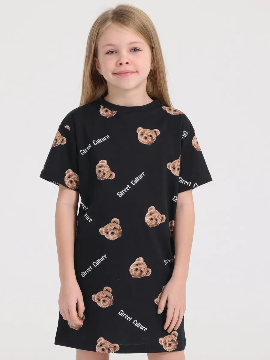 Платье - футболка в садик туника детская - фото 1