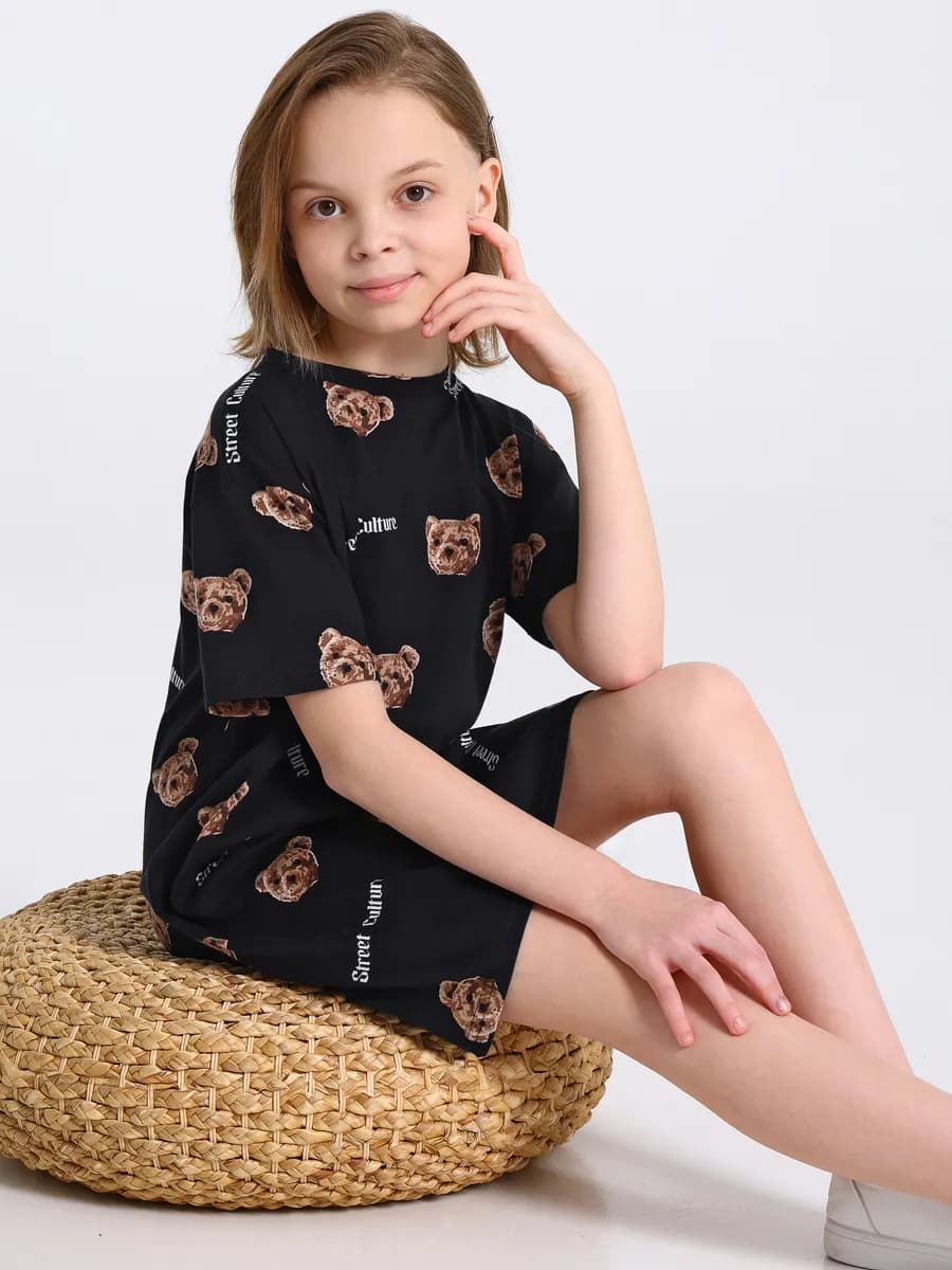 Платье - футболка туника подростковая