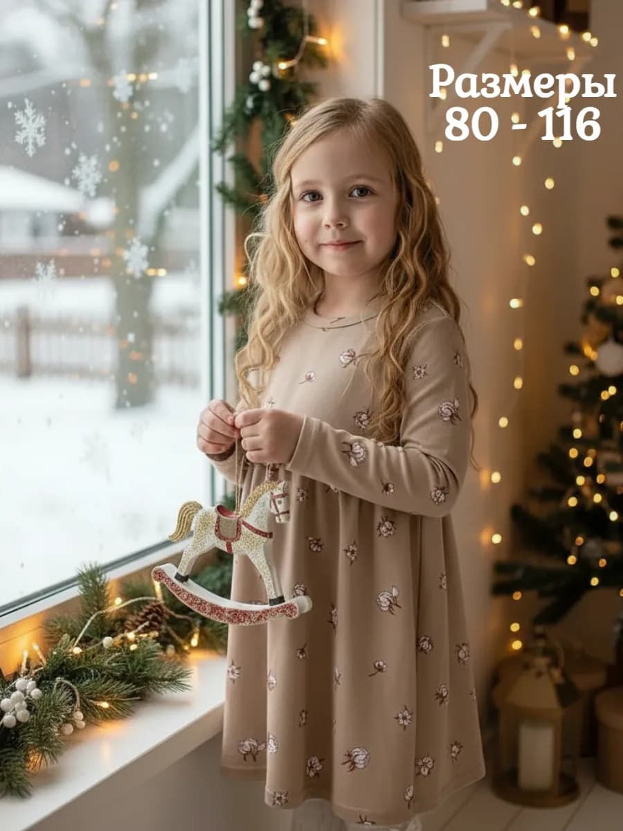 Осеннее платье в детский сад - фото 1