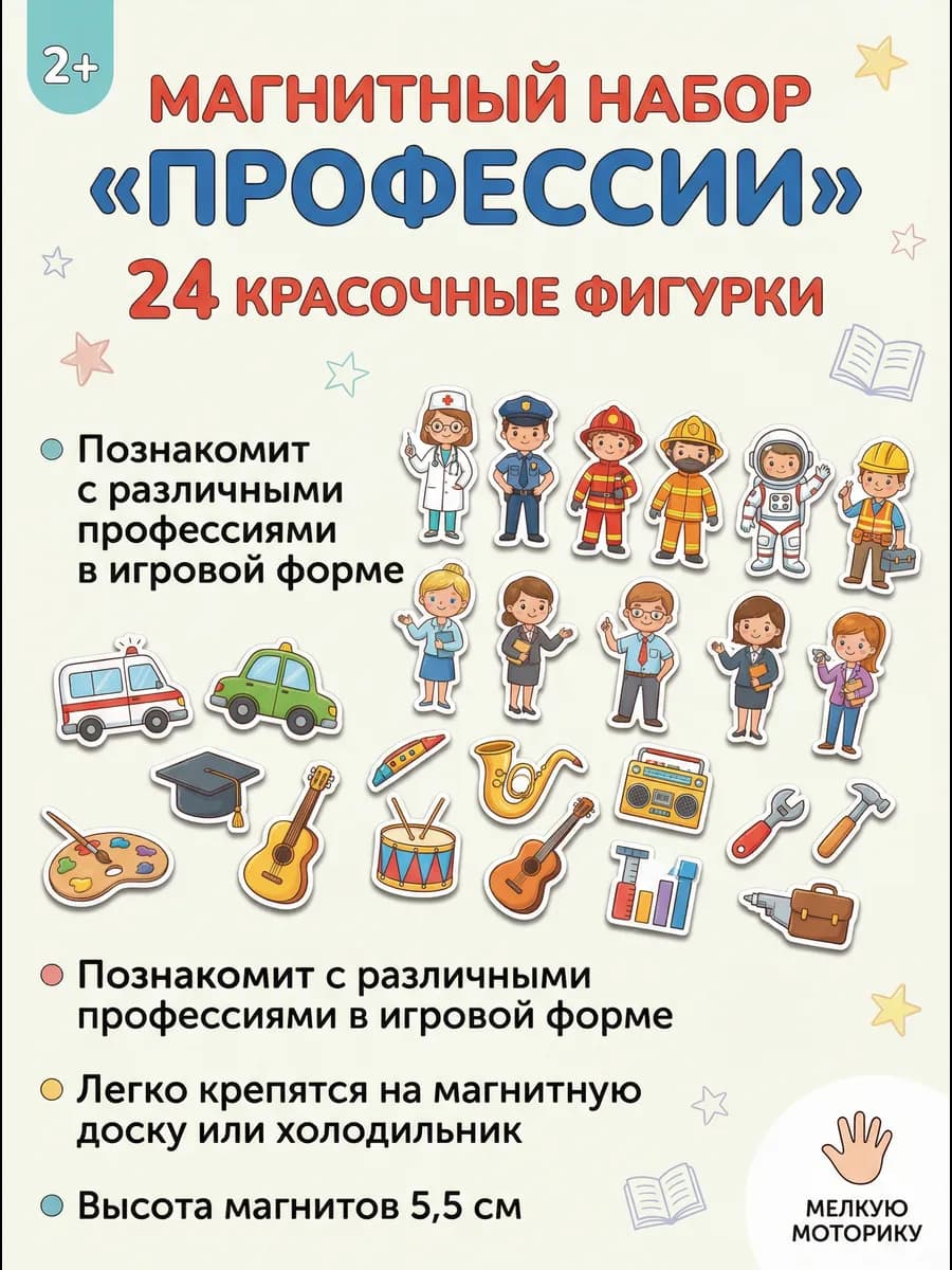 Магнитный набор "Профессии" на холодильник