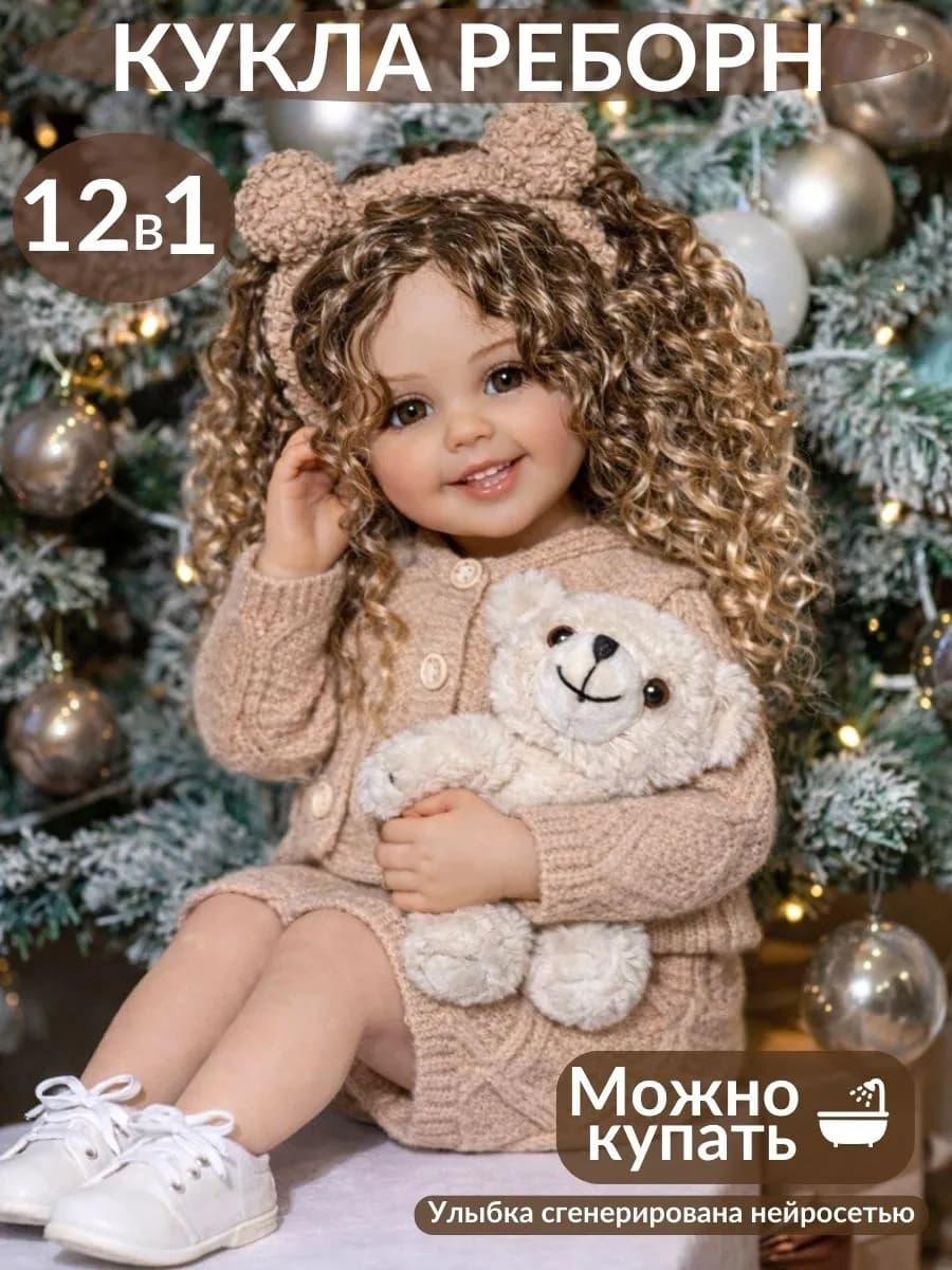 Кукла реборн Яна силиконовая пупс Подарок для девочки