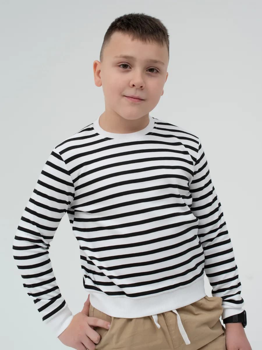 Тельняшка лонгслив для детей от 8 до 12 лет - фото 1