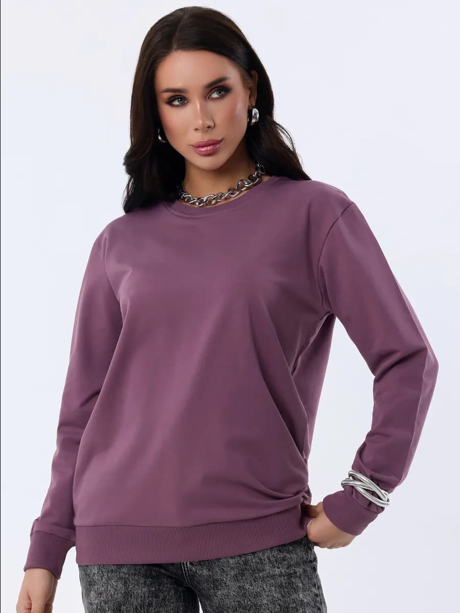 Джемпер хлопок базовый трикотажный свитшот