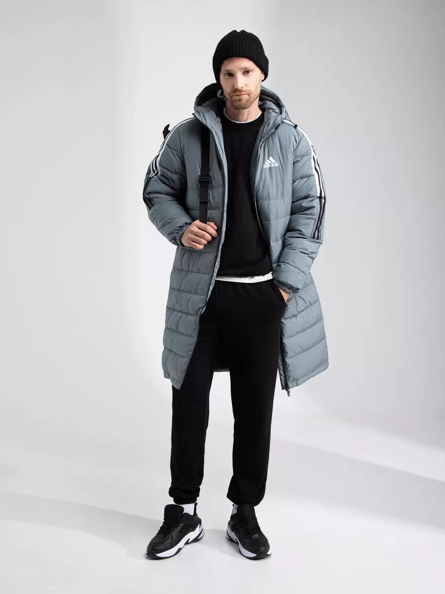 Пуховик зимний длинный куртка с капюшоном