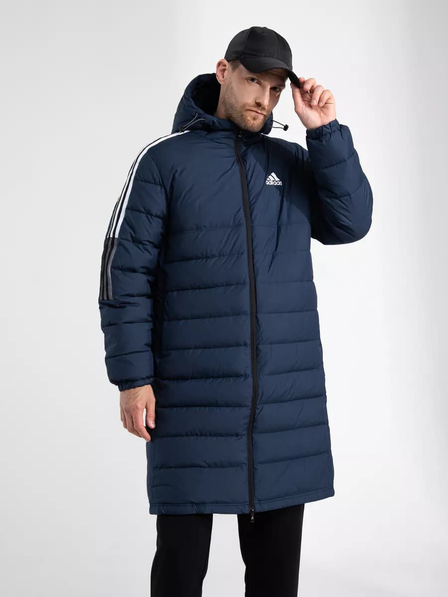 Пуховик зимний длинный куртка с капюшоном