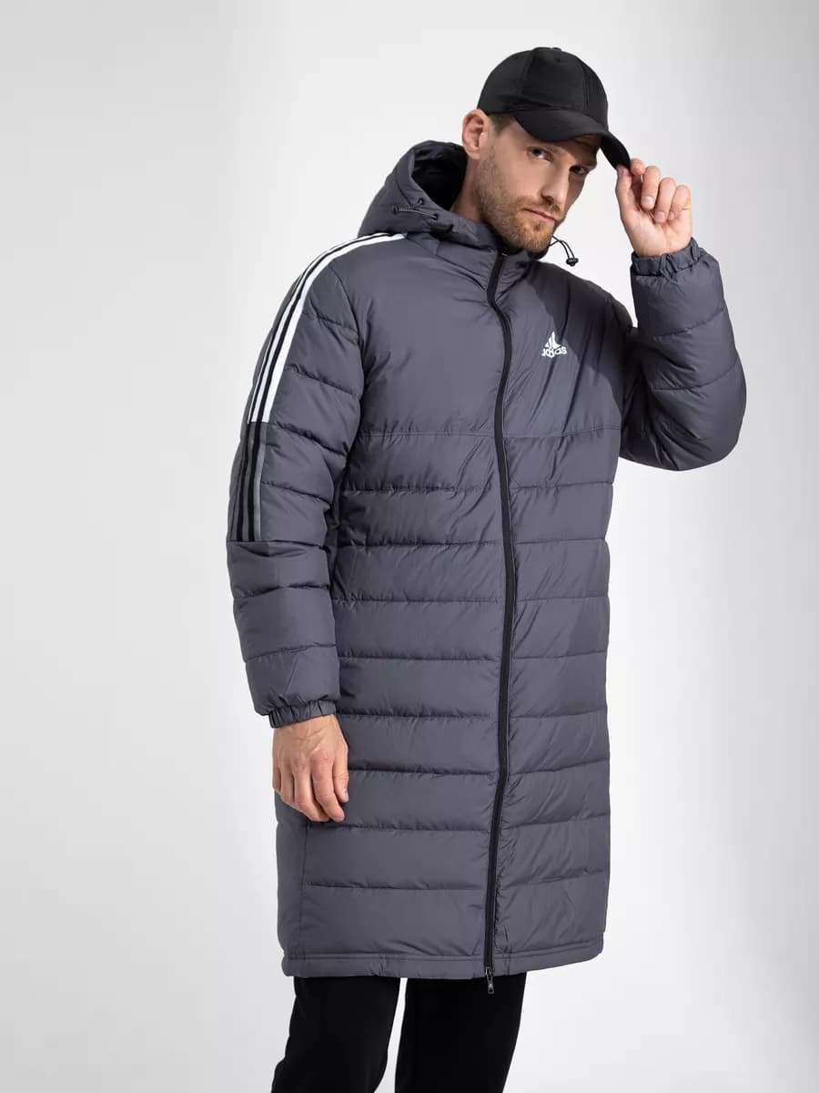 Пуховик зимний длинный куртка с капюшоном