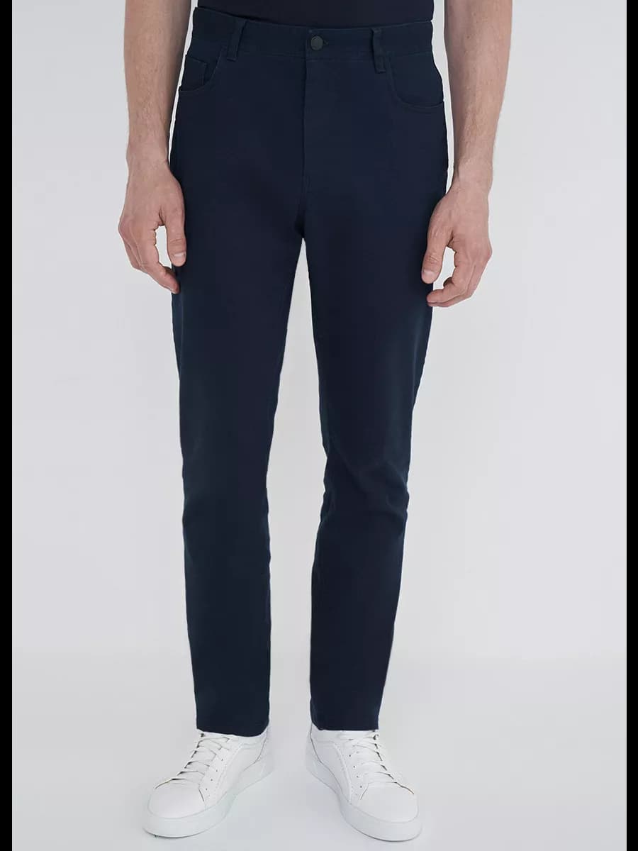 Брюки «5 карманов» Slim из твила