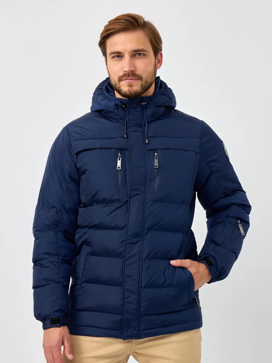 Куртка зимняя стеганая пуховик с капюшоном