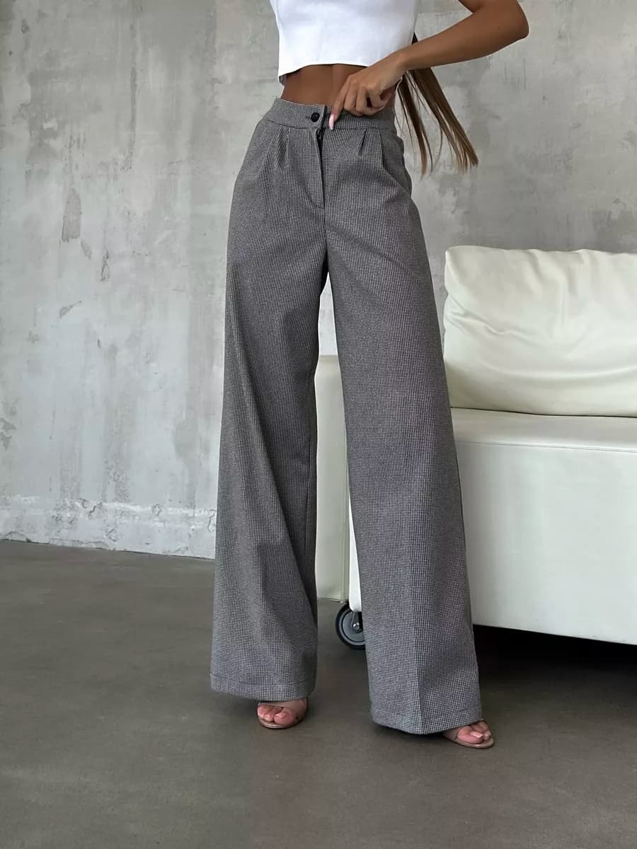 Брюки палаццо теплые осенние