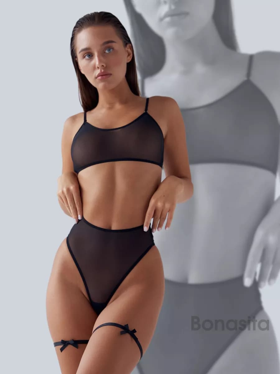 Нижнее белье комплект прозрачное