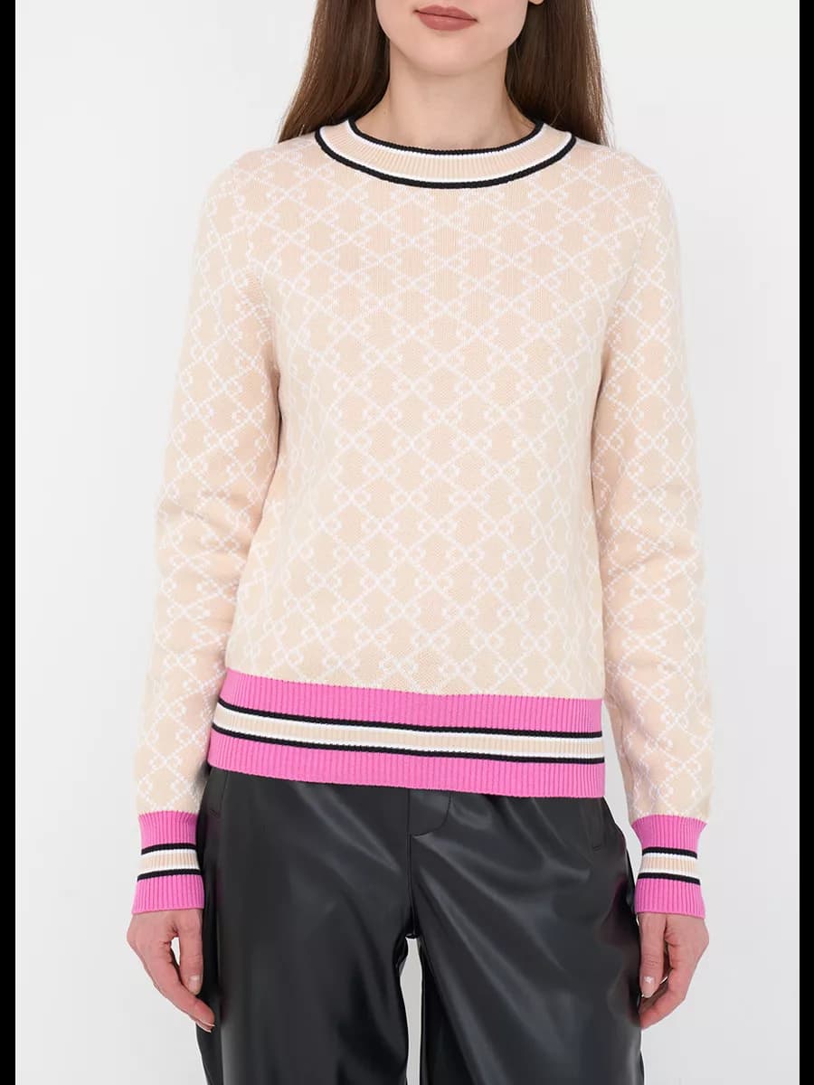 Джемпер хлопковый вязаный бежеый