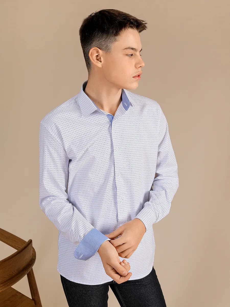 Рубашка школьная с длинным рукавом