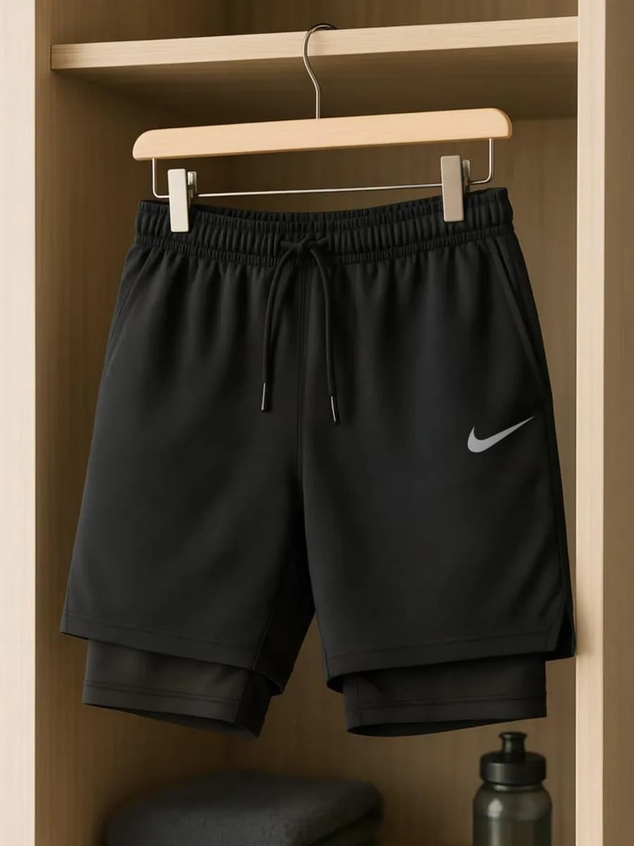 Шорты спортивные с тайтсами короткие мма для фитнеса