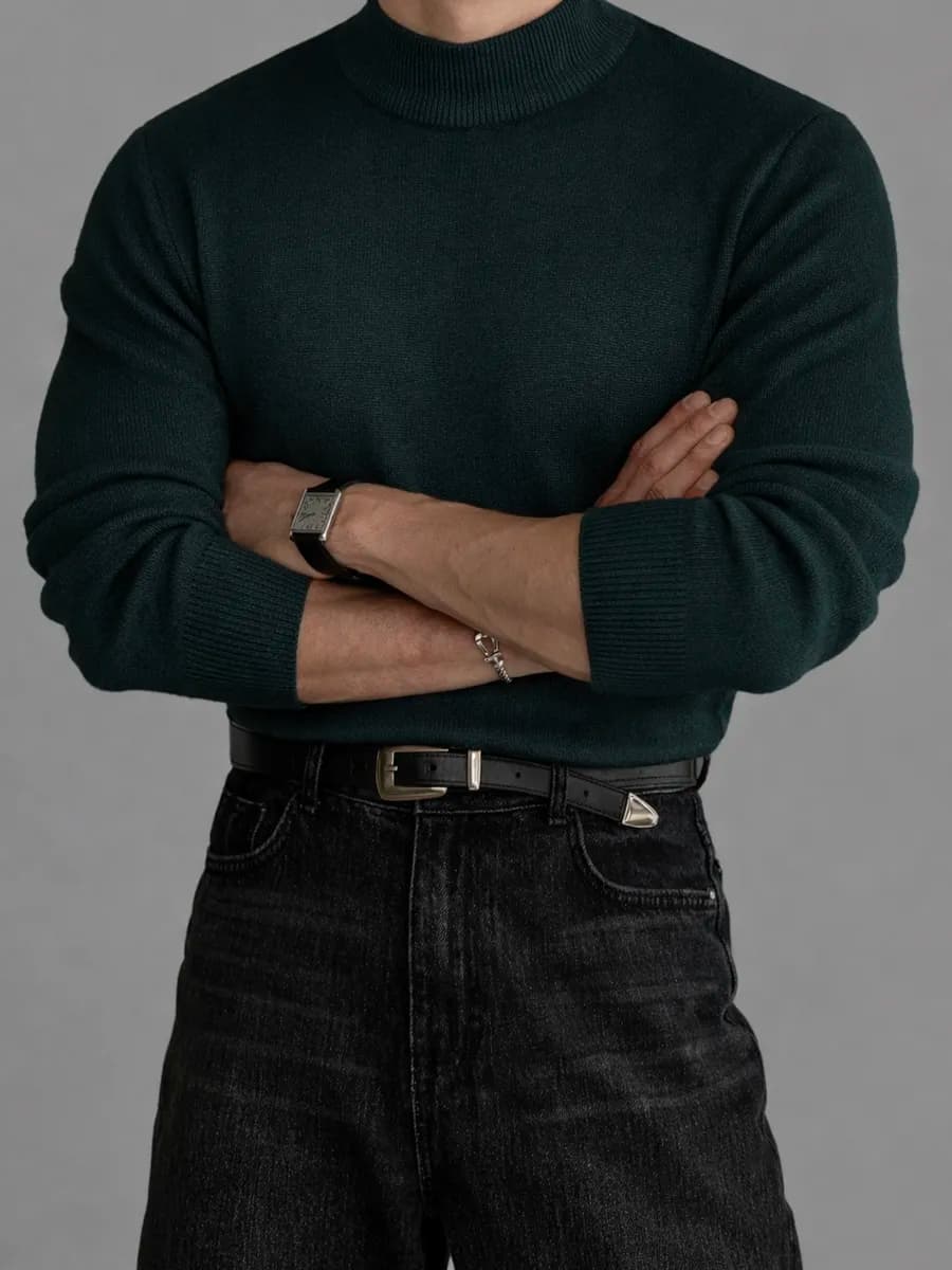 Свитер с горлом теплый пуловер