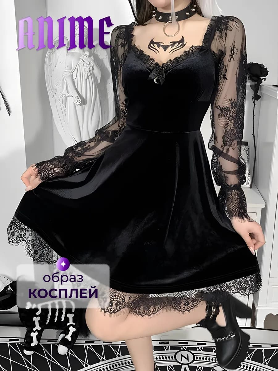Корейское y2k Платье Лолита Аниме