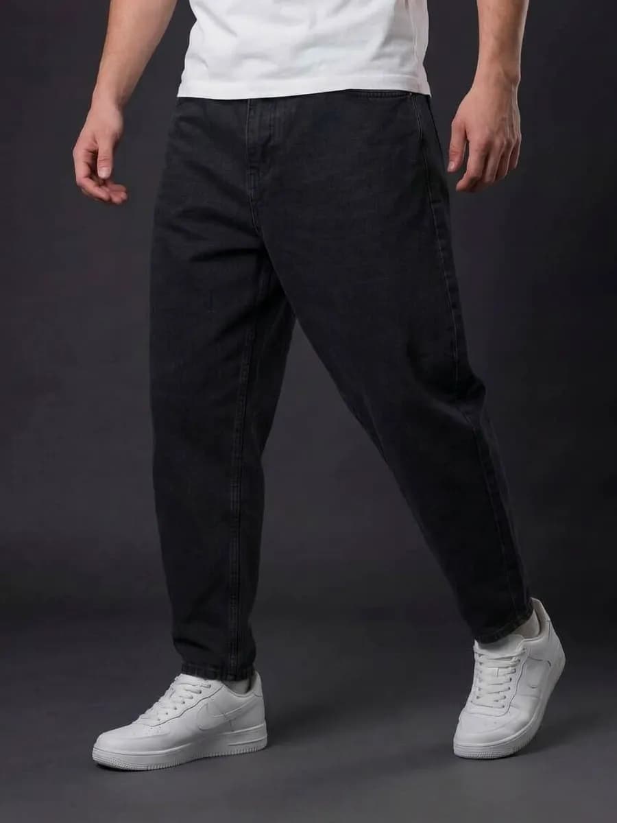 Джинсы бананы широкие