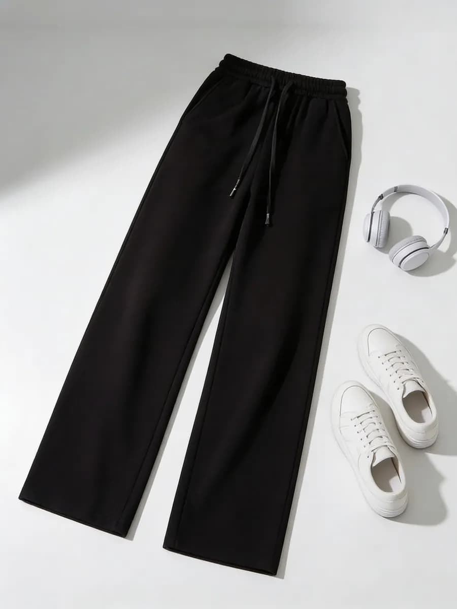 Трикотажные брюки палаццо весенние