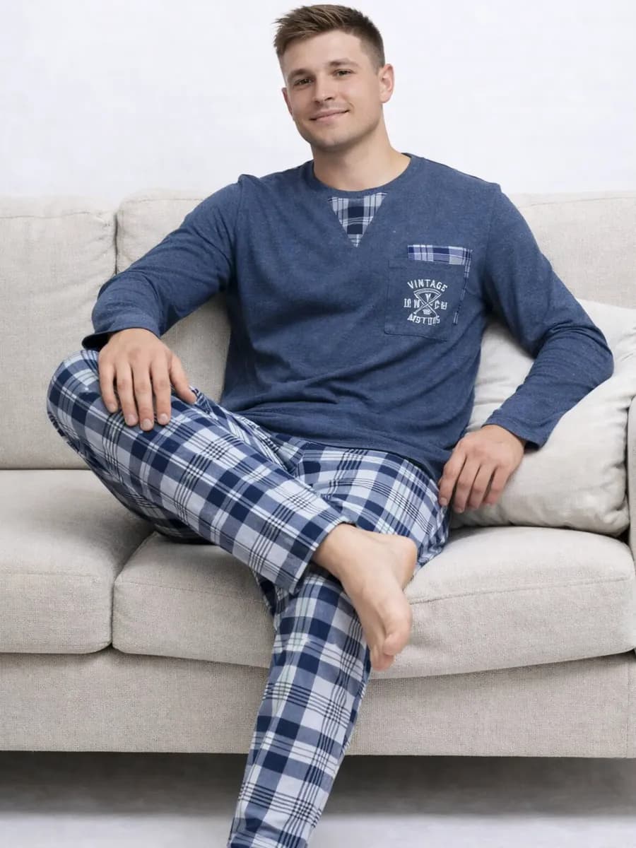 Пижама домашняя со штанами хлопок