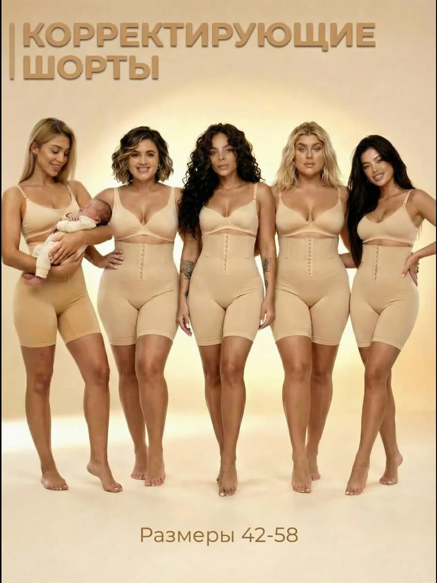 Утягивающее белье трусы корректирующие с высокой талией