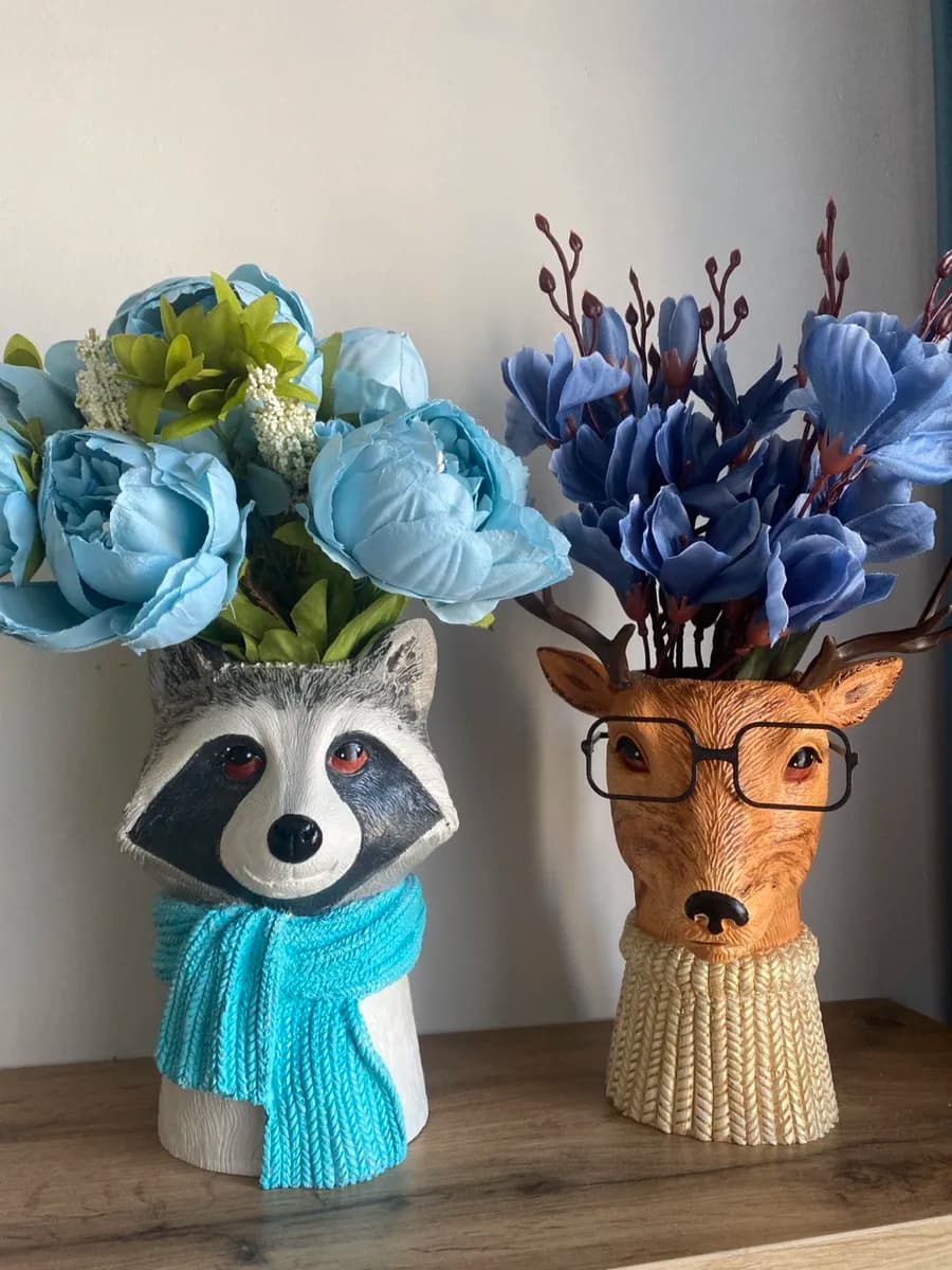 Ваза кашпо новогоднее для дома для сухоцветов на Новый год