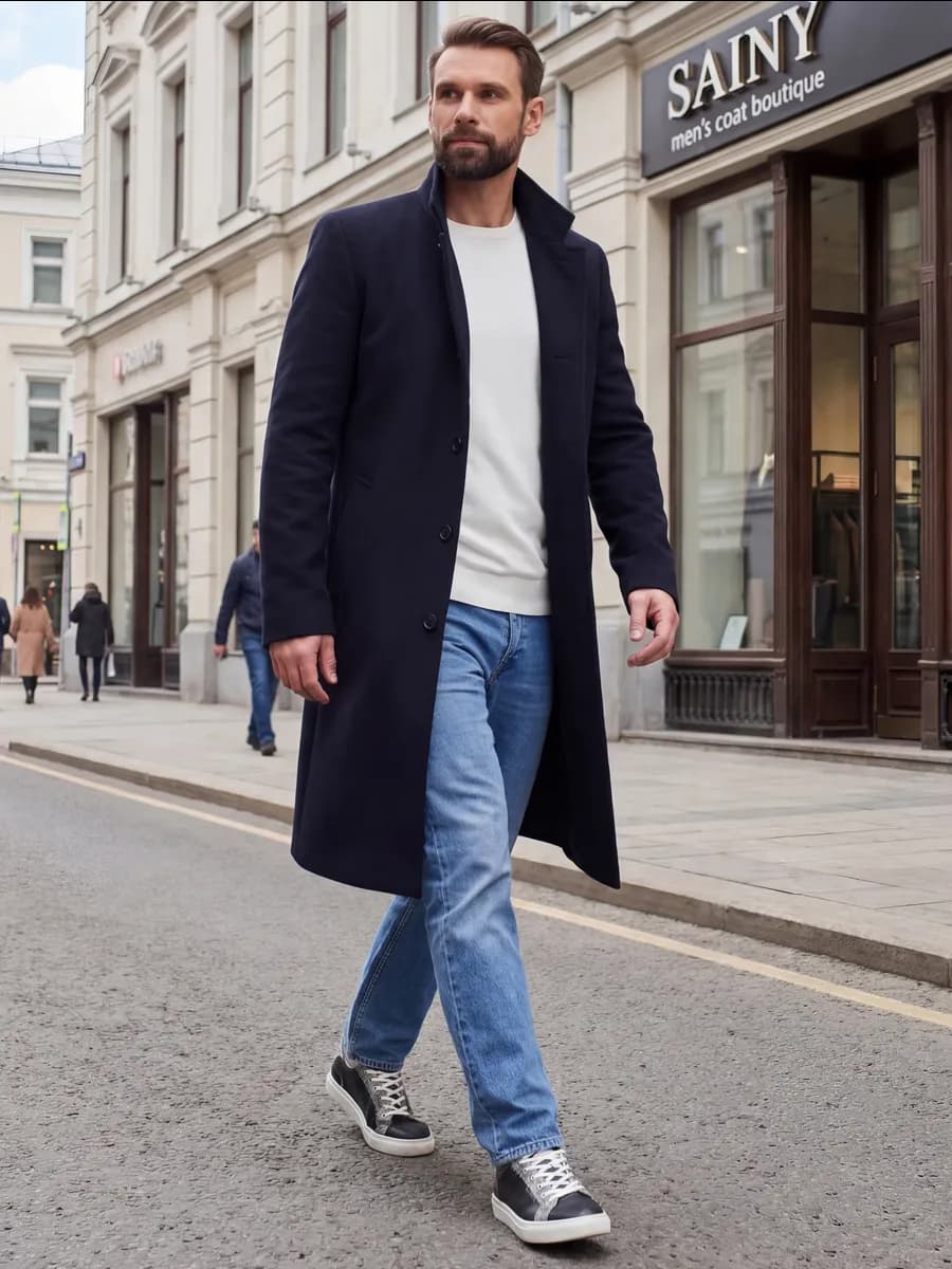 Пальто длинное