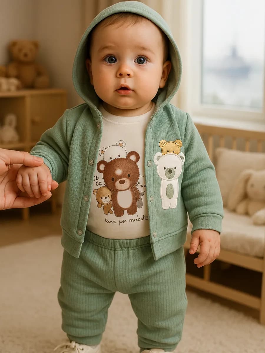 Костюм для новорожденных кофта боди штаны