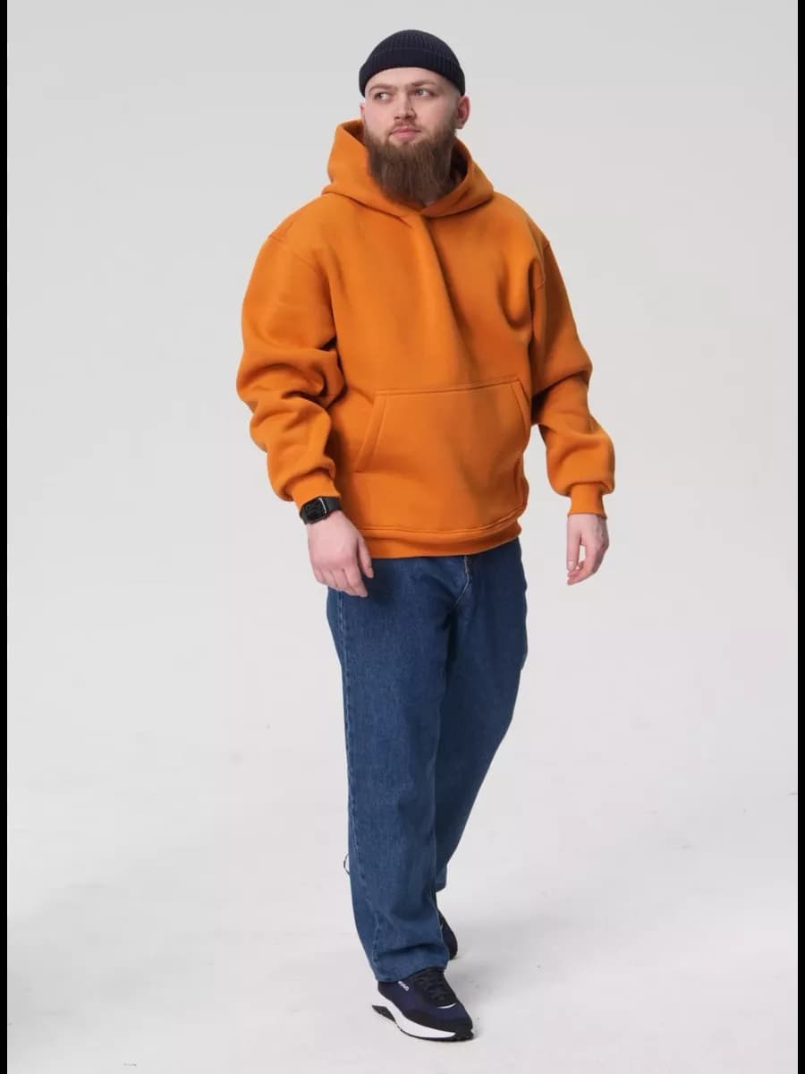 Худи оверсайз с капюшоном и начесом