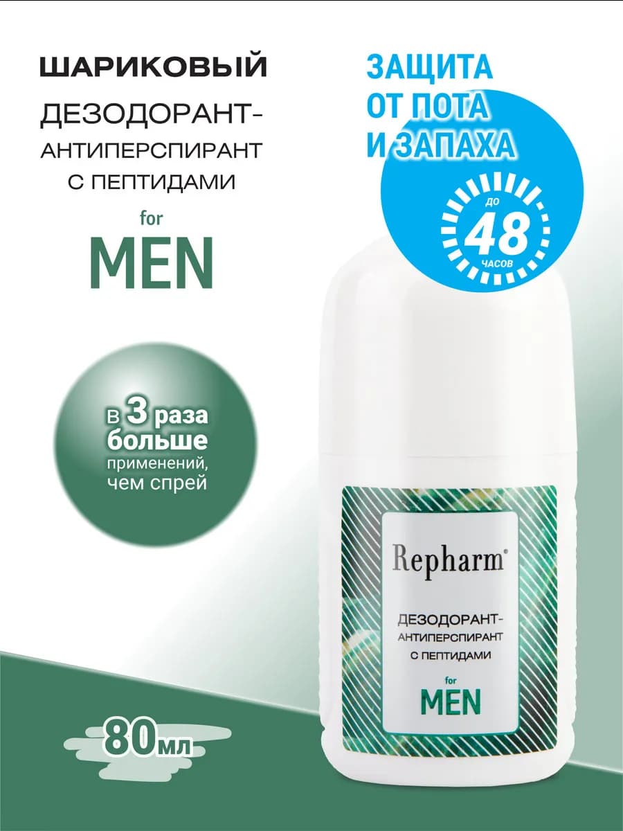 Дезодорант-антиперспирант с пептидами for men, 80 мл