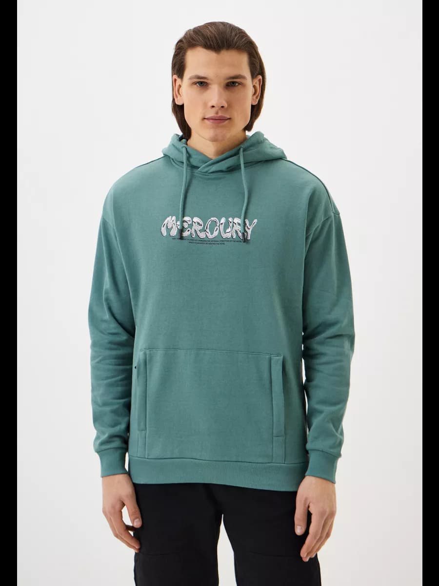 Толстовка хлопковая Oversize Fit с принтом