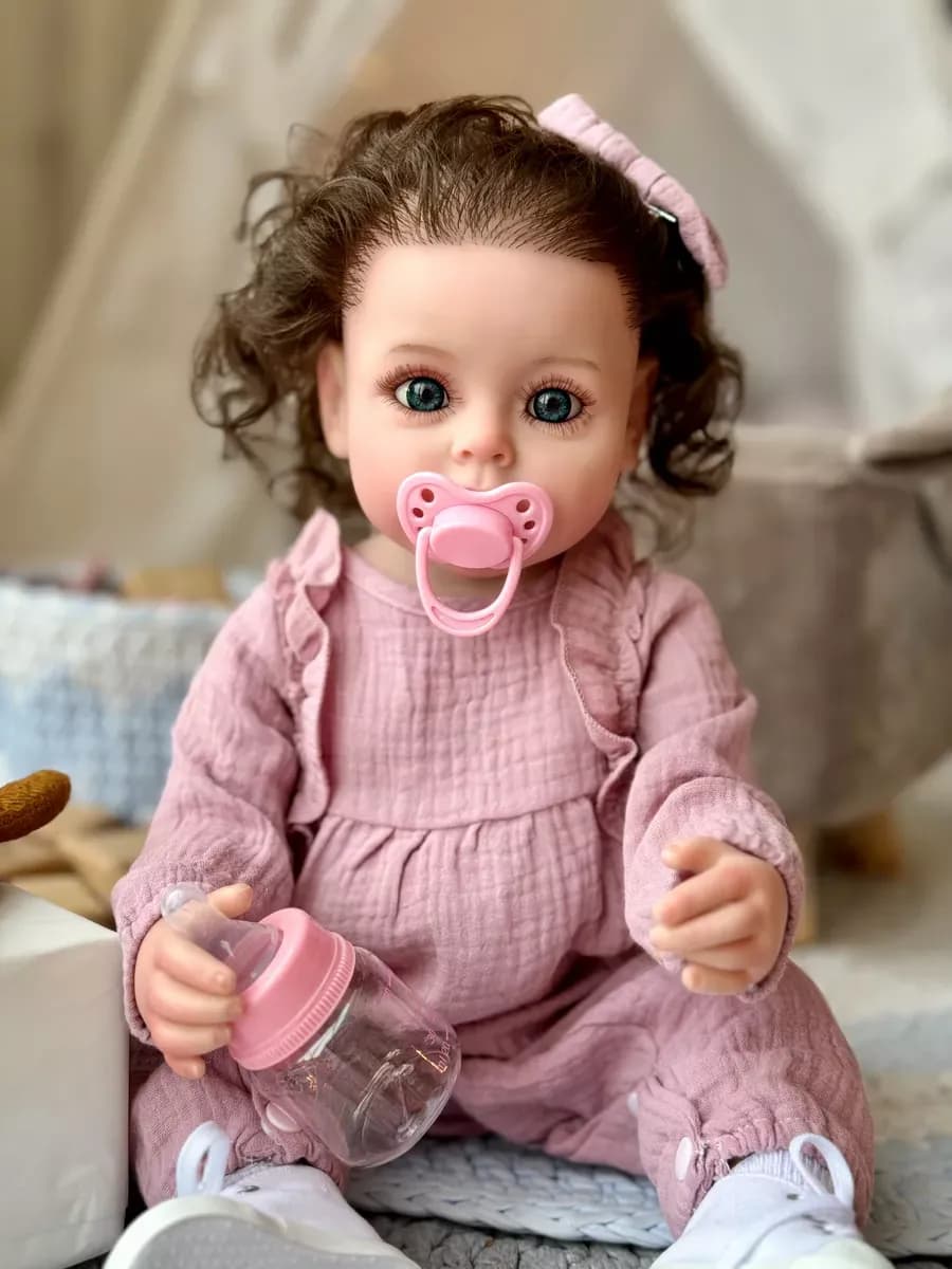 Большая кукла Реборн 55 см подарок для девочки на Новый год