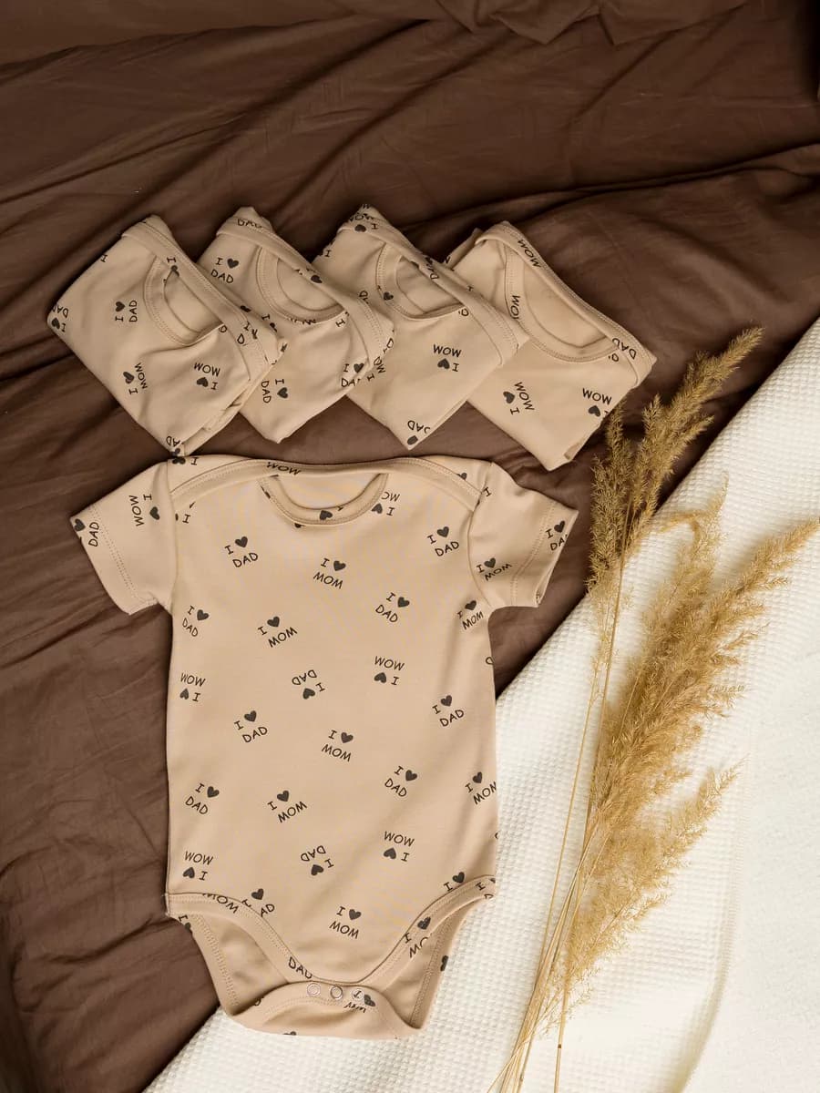 Боди для малышей и новорожденных хлопковое на кнопках - фото 1