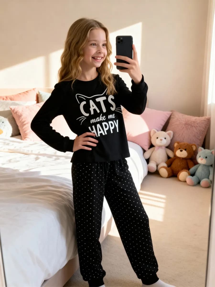 Пижама подростковая со штанами костюм домашний - фото 1