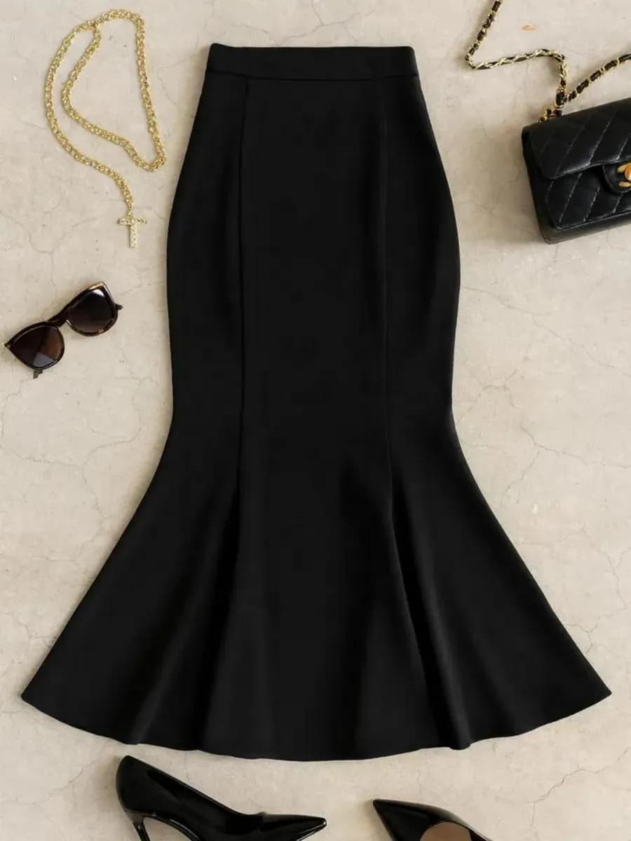 Юбка офисная миди