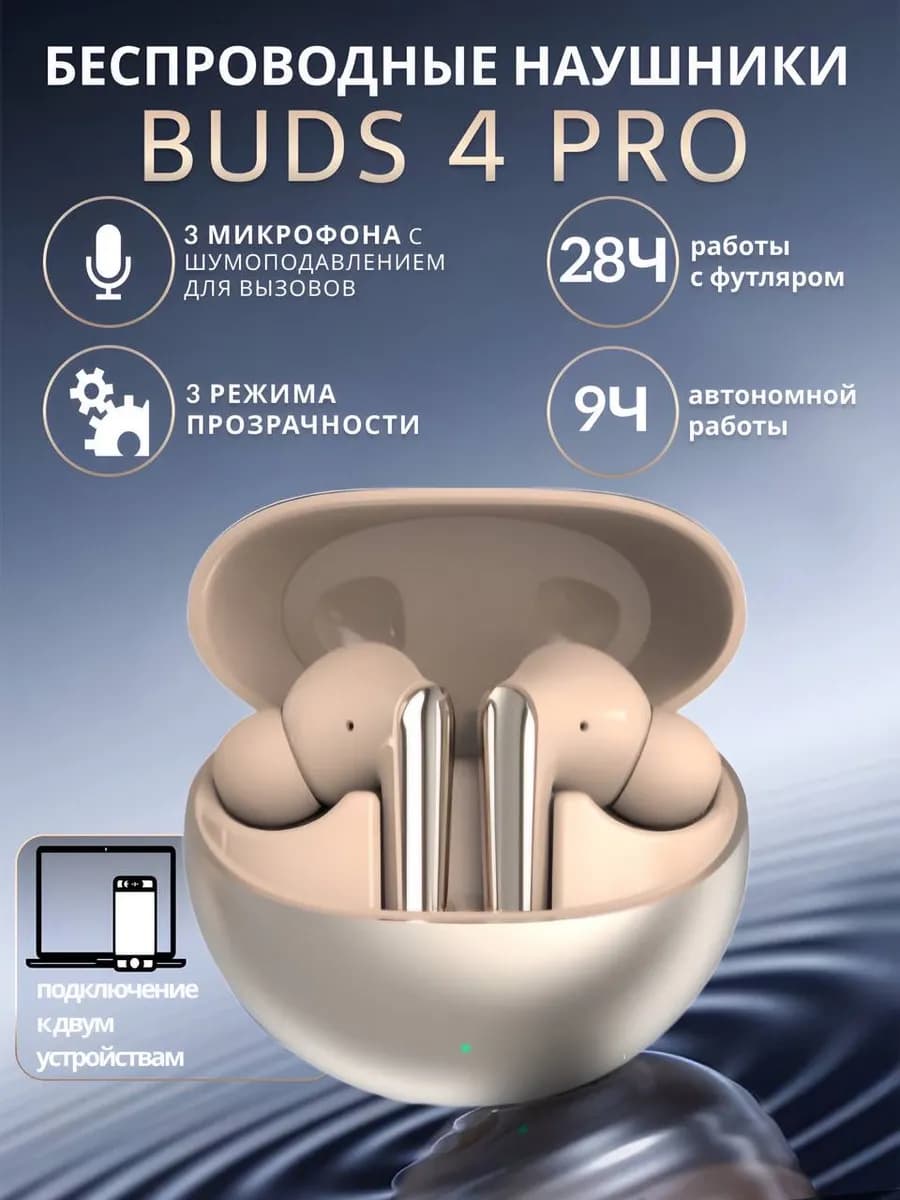 Наушники беспроводные с шумоподавлением