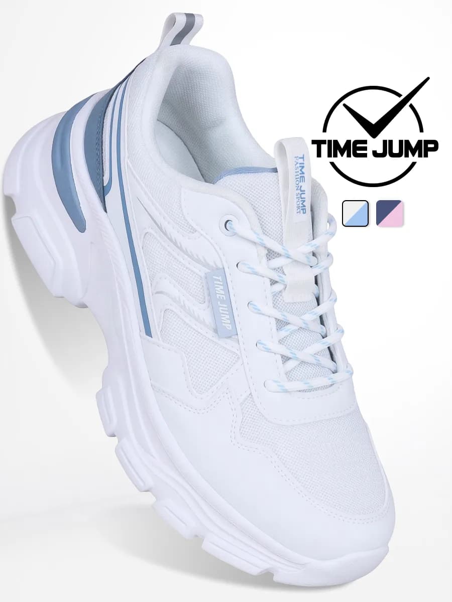 Кроссовки текстильные на толстой подошве - фото 1