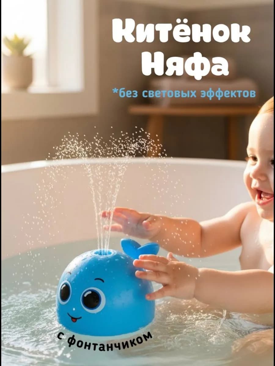 Игрушка в ванную Кит подарок для купания малышей