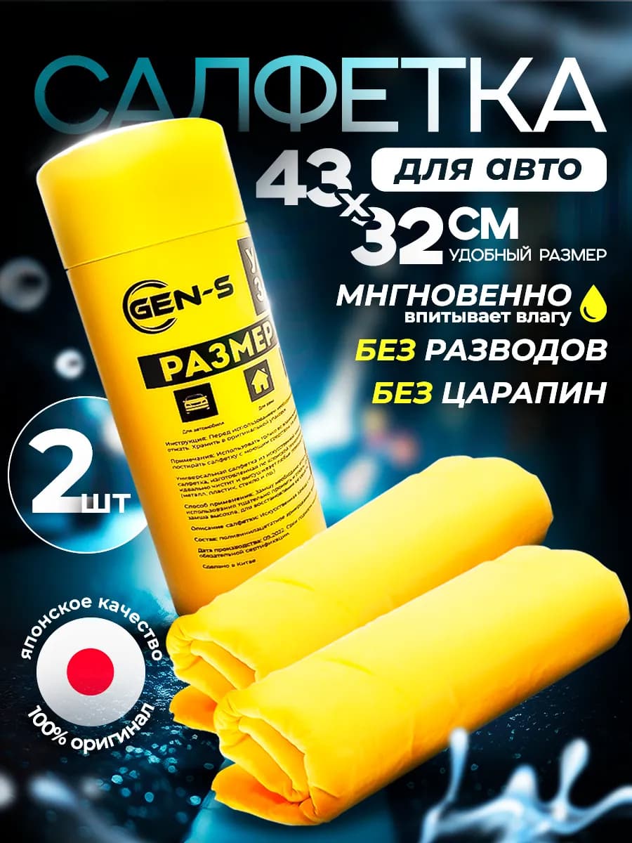 Тряпка для машины без разводов набор - фото 1