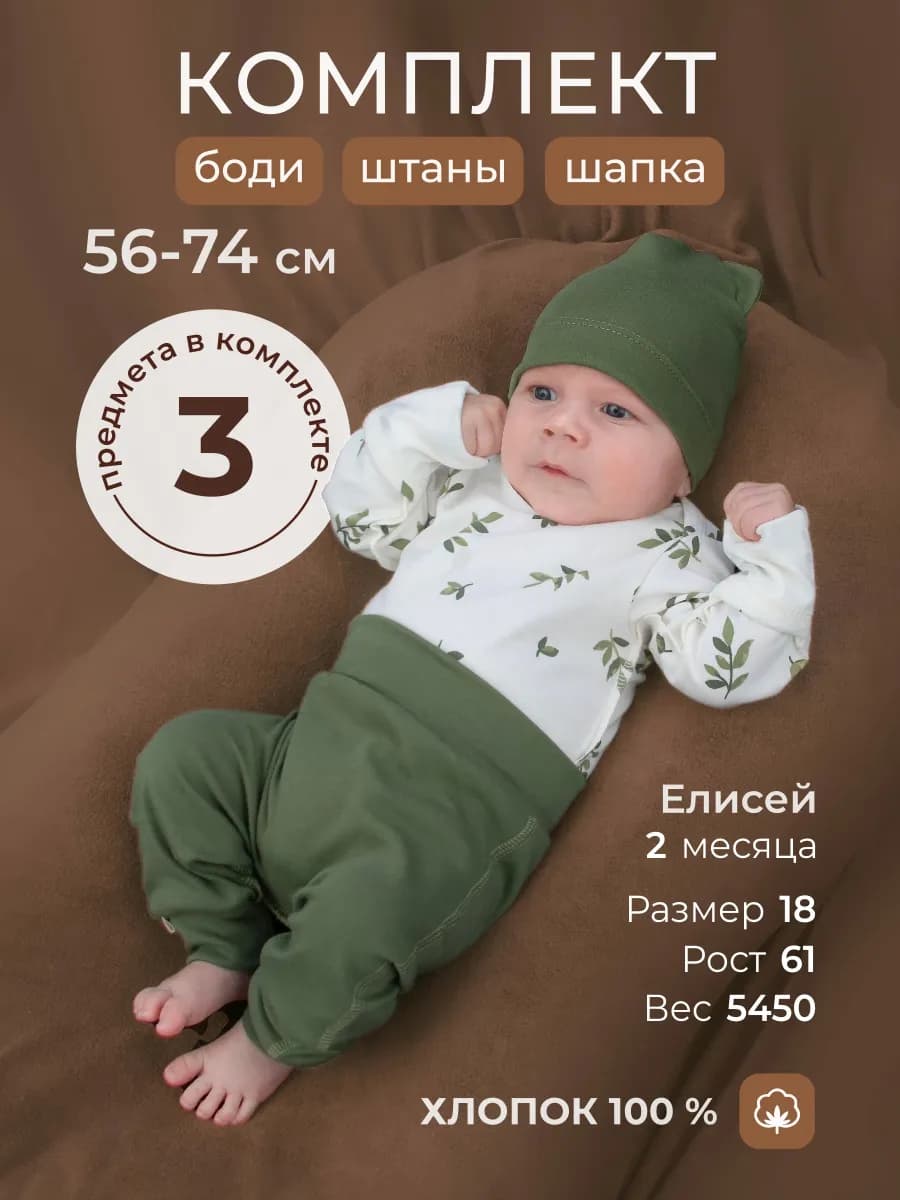 Комплект для новорожденного нательный