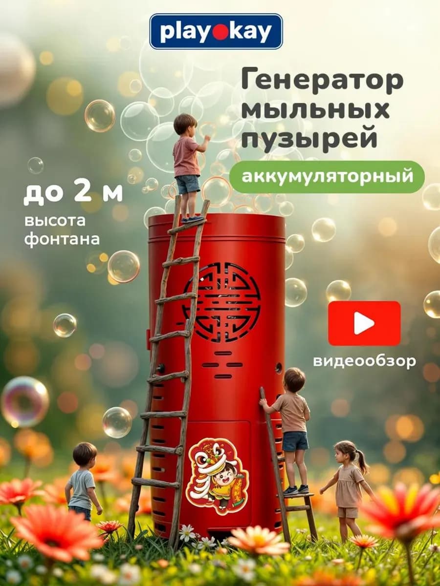 Детский генератор мыльных пузырей - салют фейерверк