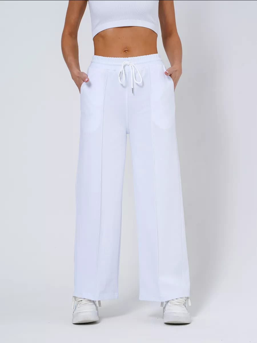 Брюки широкие спортивные палаццо со стрелками