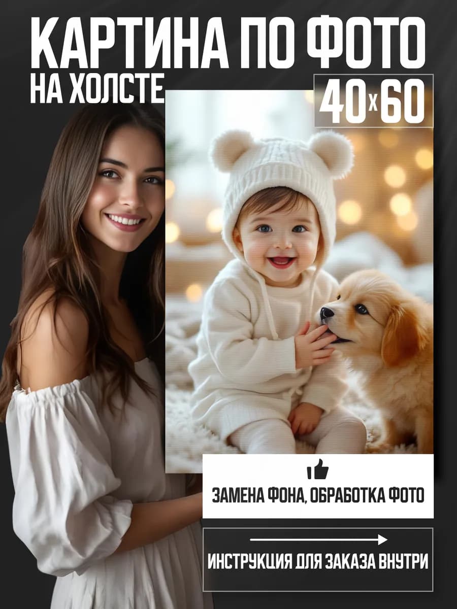 Картина по фото на холсте 40х60 см
