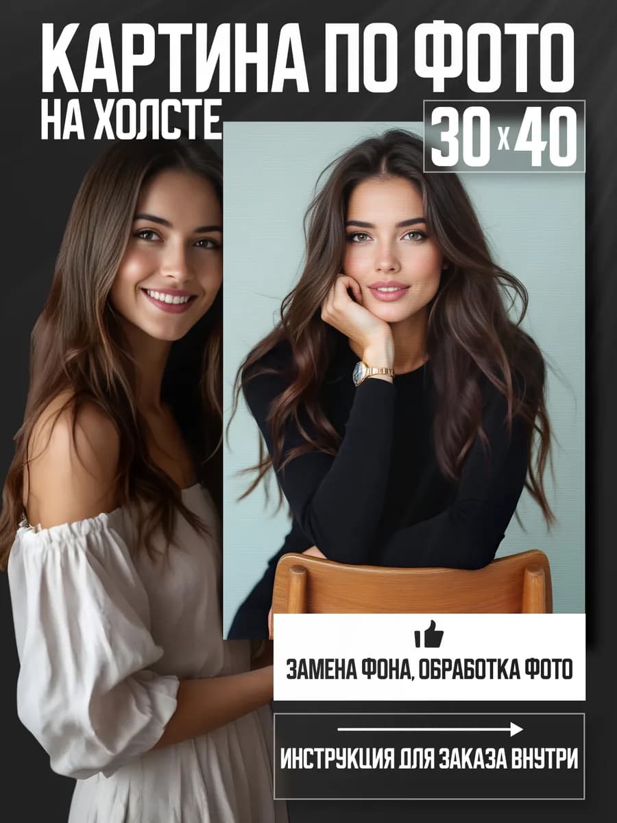 Картина по фото на холсте 30х40 см