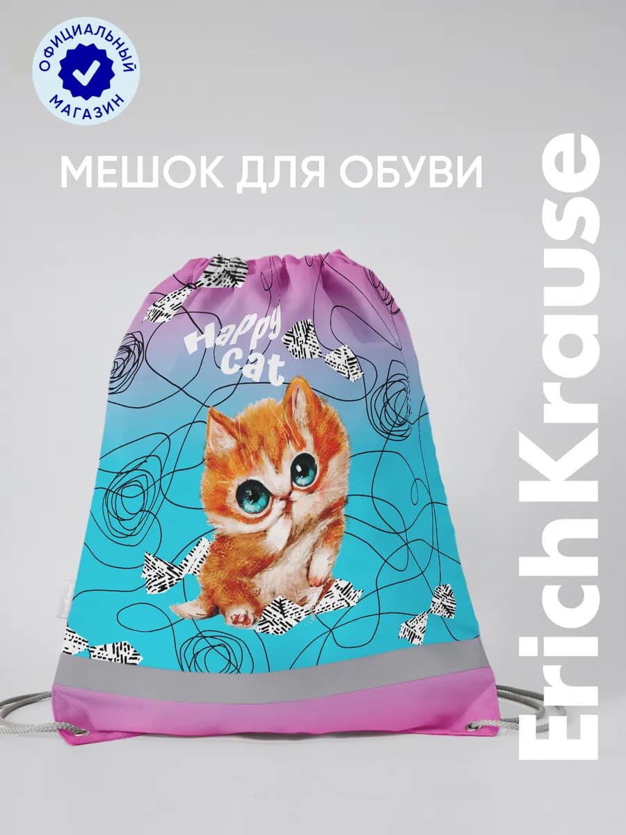 Мешок для сменки сумка для обуви в школу 365x440мм