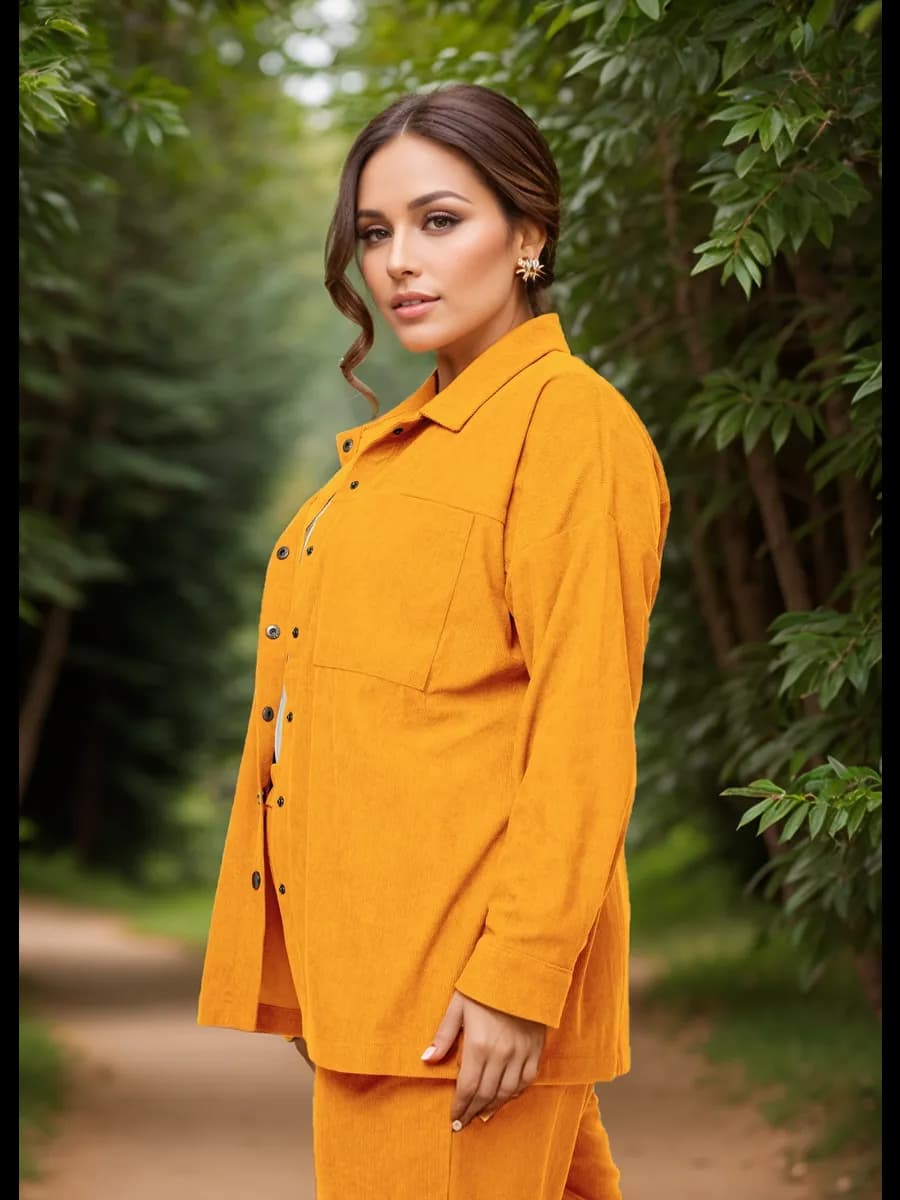 Спортивный костюм вельветовый оверсайз - фото 1