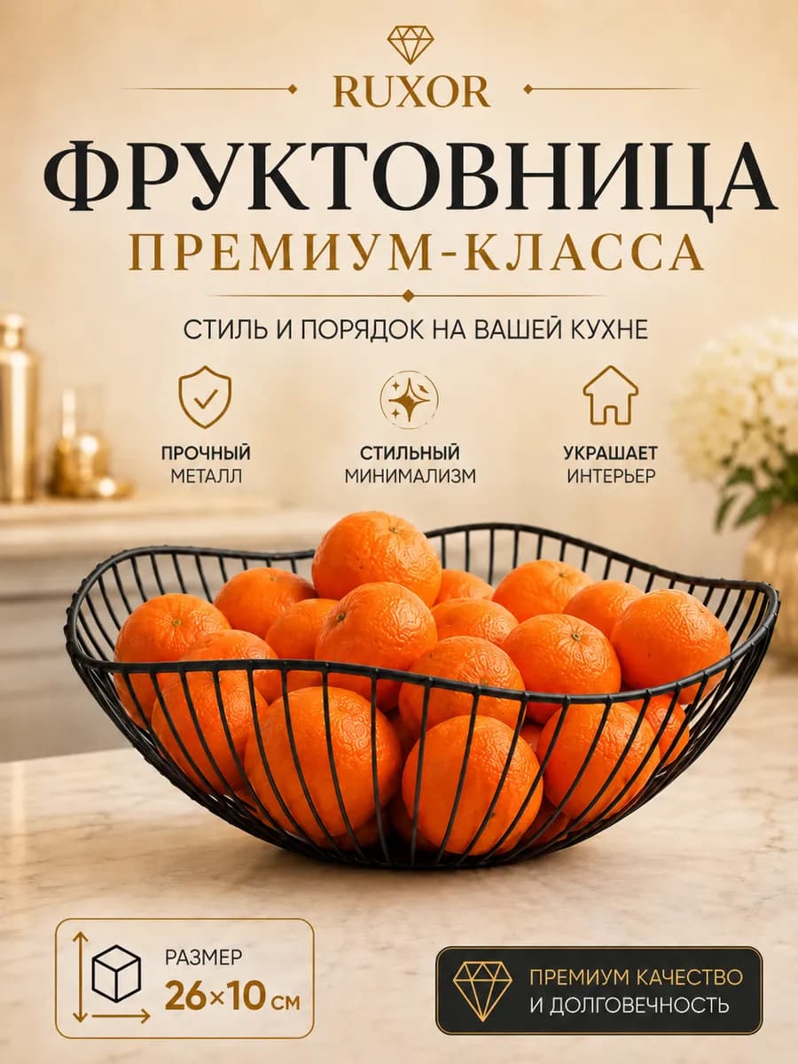 Фруктовница, ваза для фруктов и конфет, корзина на стол
