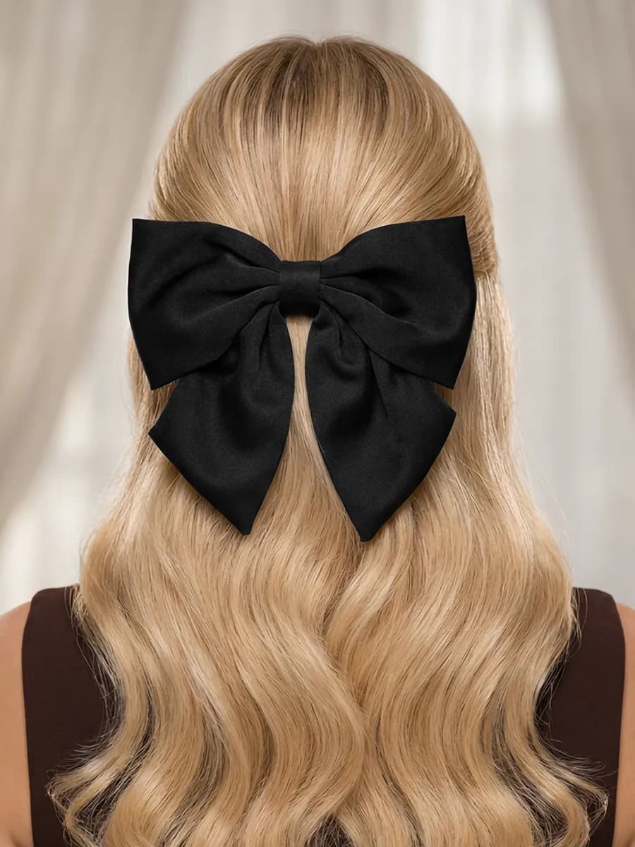 Бант для волос на заколке большой