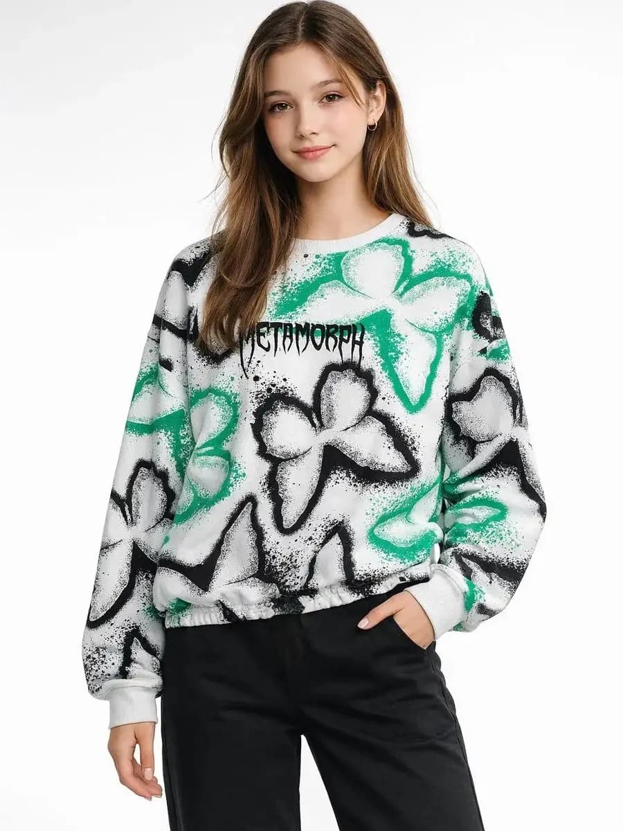Свитшот с принтом подростковый