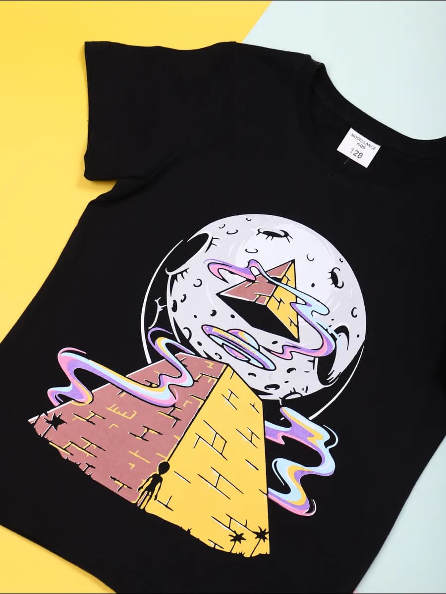 Футболка детская с принтом для мальчика летняя хлопок - фото 1