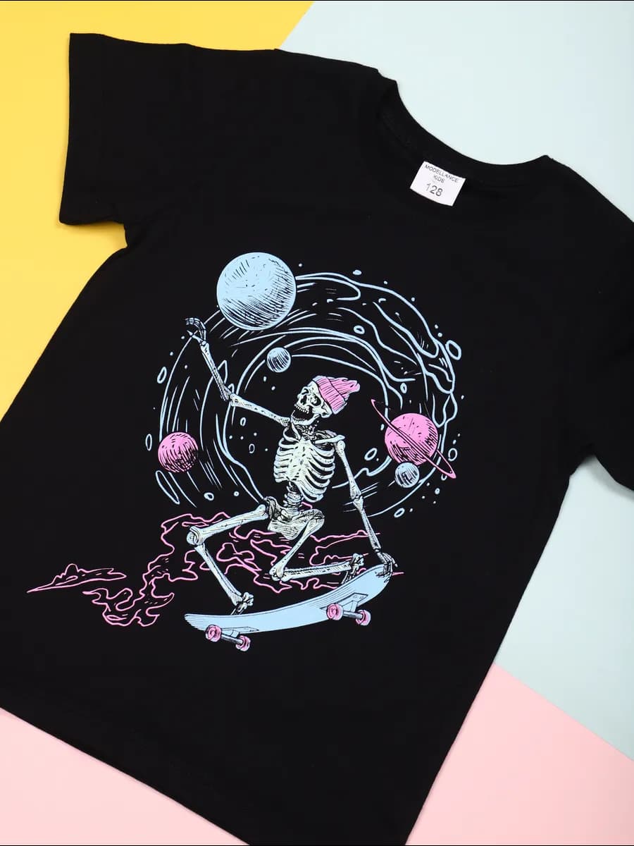 Футболка детская с принтом для мальчика летняя хлопок - фото 1