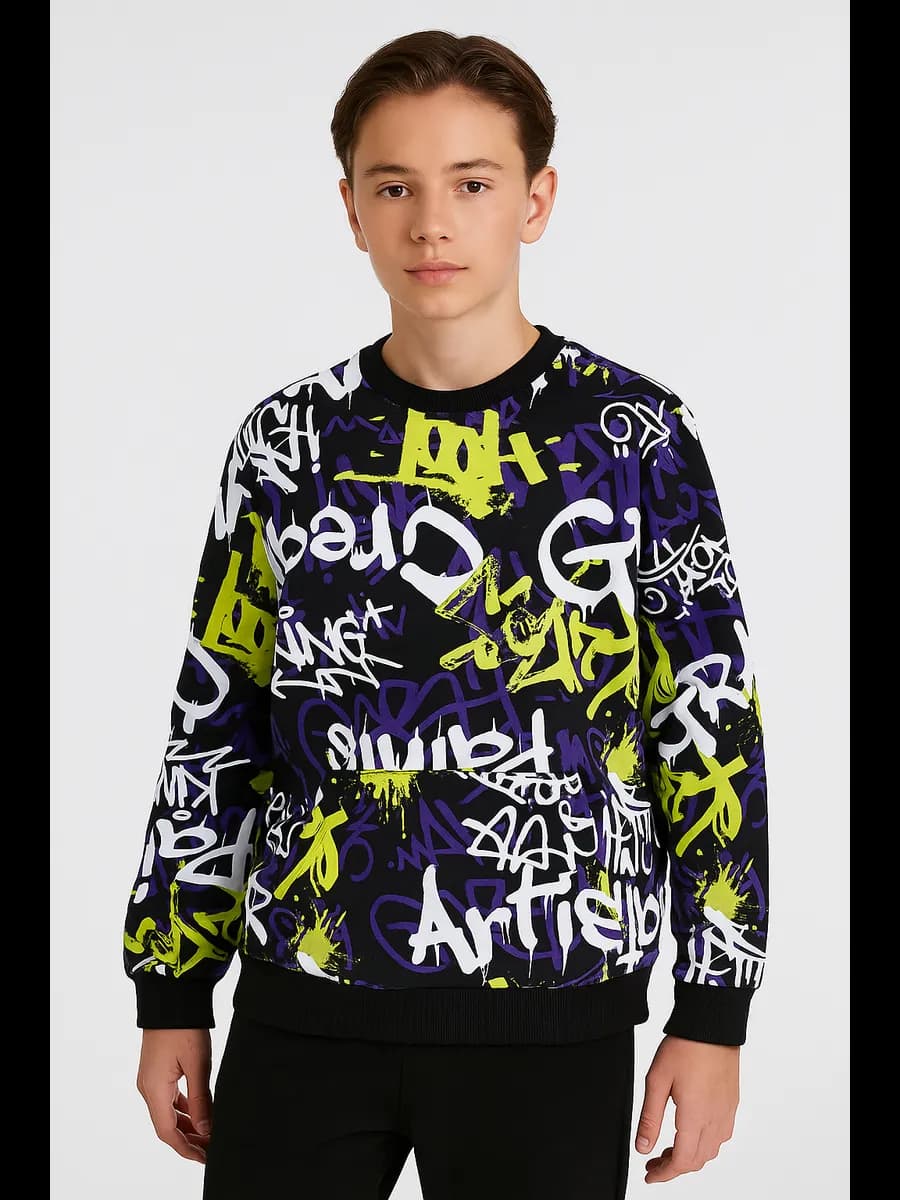 Свитшот с принтом подростковый